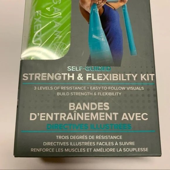 Gaiam Restore Strength Flexibility Resistance Band Kit Set 3 Levels Resistance - Picture 5 of 8